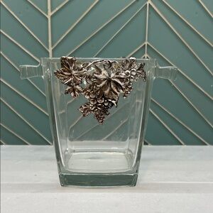 Arthur Court Grape Vines Square Ice Bucket Barware 🇫🇷 France Vintage